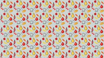 Food pattern design vector