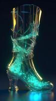 Boots glow in the dark. photo