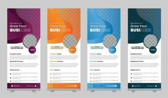 roll up banner design for business vector