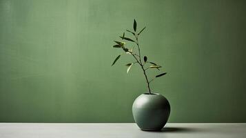 A stunning image of a minimalist green, showcasing the magical elegance found in simplicity. photo
