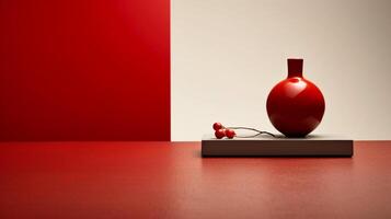 A stunning image of a minimalist red, showcasing the magical elegance found in simplicity. photo