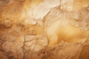 Rock abstract warm beige wall background. AI generative photo