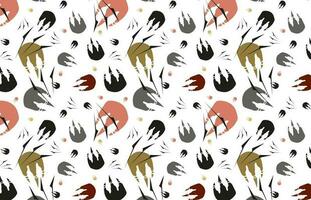 Hand drawn dragon paw Seamless pattern vector