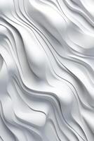 Wavy white Metallic 3D Background. photo