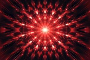 Lazer light fractals, red and white. photo