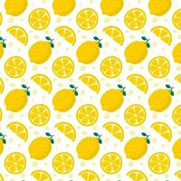 Fresh Lemon Pattern For Background, Textile, Wallpaper. Vector Hand Drawn Illustration In Flat Style