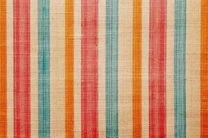 Vintage summer spring autumn stripe pattern, linen fabric texture. photo