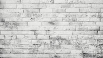 White brick concrete wall, grunge rough cement texture background. photo