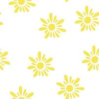 Simple sun seamless pattern vector illustration, cute summer ornament for making textile, fabrics