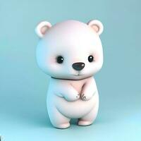 white bear cute funy head photo