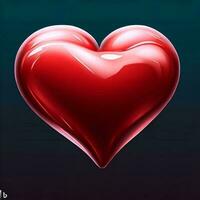 valentine's love heart 3d render photo