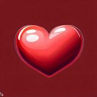 glossy red heart photo