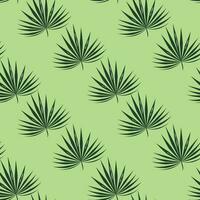 Seamless pattern with tropical leaves vector