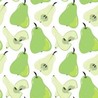 Bright seamless pattern with pears vector