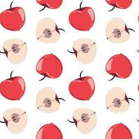 Bright seamless pattern with apples vector