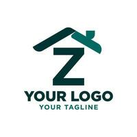 letter Z roof vector logo design