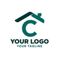 letter C roof vector logo design