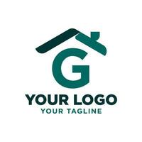 letter G roof vector logo design