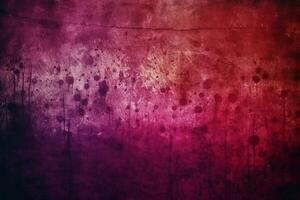 Aged effect overlay. Old film texture. Purple red gradient background with dust scratches. photo