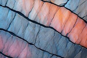 rock feel, quartzite texture, neon tone. photo