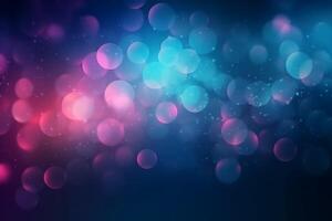 A blurred covalt blue light, pink light abstract background with bokeh glow, Illustration. photo