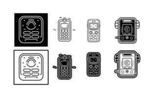 Simple Line of Cell Phone Vector Icon,Mobile Phone Line Icon,Vector Smart Phone Outline Icon Symbol Set