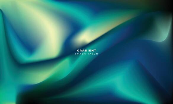 Green fluid gradient mesh background template copy space. Dynamic colour flow backdrop design for poster, banner, landing page, brochure, leaflet, pamphlet, booklet, or cover. vector