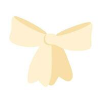 Simple pastel colored bow, hair accessory vector illustration for holiday events design, for birthday, greeting cards, banners