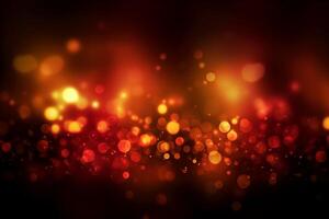 A blurred yellow light, red light abstract background with bokeh glow, Illustration. photo