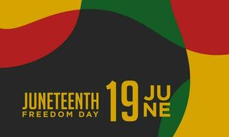 Juneteenth Freedom Day Background Design. vector