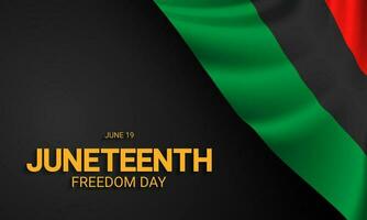 Juneteenth Freedom Day Background Design. vector