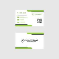 Green Business Card Template. Simple and Clean Design. Vector Illustration