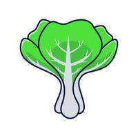 Bok choy vegetable icon illustration. isolated bok choy icon on white background. Vector illustration
