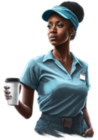 Notfall Mädchen Krankenschwester Clip Art T-Shirt Design, transparent Hintergrund, ai generiert png
