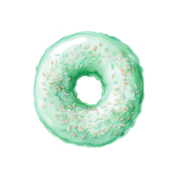 waterverf donuts verzameling clip art ai generatief png