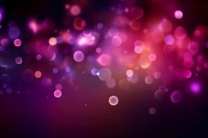 un borroso púrpura luz, rosado ligero resumen antecedentes con bokeh brillo, ilustración. ai generativo foto