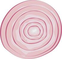 onion slice, onion ring vector illustration, red onion