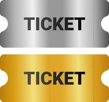 tickets mini gold and silver material vector