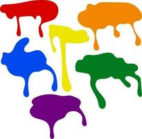 paint blots in the style of the lgbt community vector