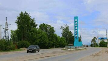 Streets Of The Small Town Of Karakol In Kyrgyzstan video