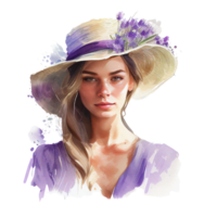 Aquarell Lavendel Cottagecore Clip Art ai generativ png