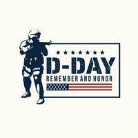 D-day vector illustration . Suitable for greeting card, poster and banner