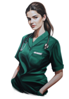 Emergency girl Nurse Clipart t-shirt design, transparent background, png