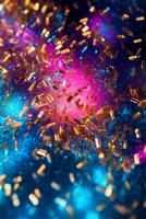 Teeny tiny tulle sparkles glam pink and turquoise hd wallpaper, in the style of light blue and yellow, vibrant academia, poured, dark bronze and teal, psychedelic. photo