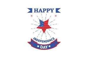 4th July Happy Independence Day. USA Flag Patriotic, Independence Day vector illustration.