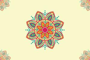 Abstract mandala floral decorative background design vector file. Luxury mandala colorful design.
