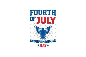 cuarto de julio contento independencia día. Estados Unidos bandera patriótico, independencia día vector ilustración.