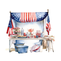 happy sublimation watercolor 4th of July png