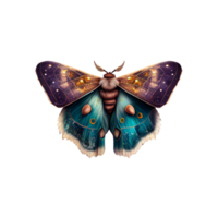 aquarelle mystique papillon de nuit collection clipart ai génératif png