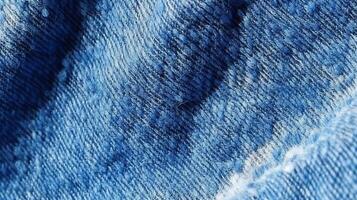 azul blanco vaquero textura, áspero azul vaquero fondo, antiguo. ai generativo foto